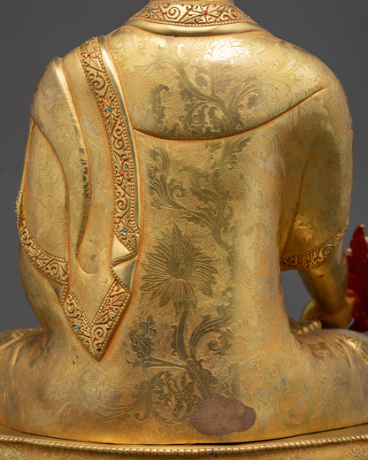 Healing Buddha Bhaisajyaguru Sculpture | Tibetan Master for Altars