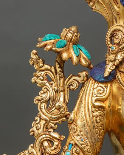 Female Buddha Green Tara Statue | Handcrafted in Nepal