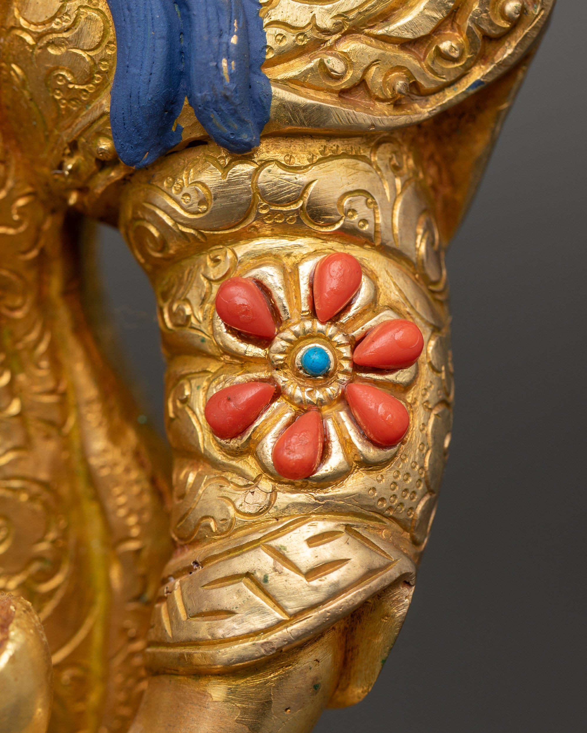 Tibetan Guru Rinpoche Sculpture - Symbol of Protection and Power