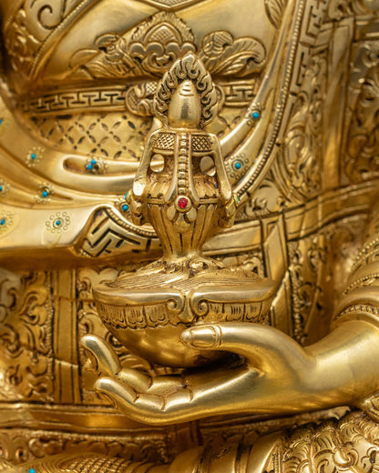 Guru Rinpoche (Padmasambhava) Statue | Traditional Tibetan Sculpture