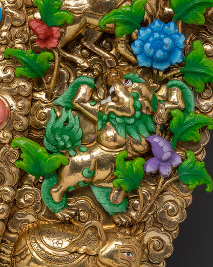 Exquisite Vajrayana Throne | Elaborate Seat for Buddhist Deities Statue