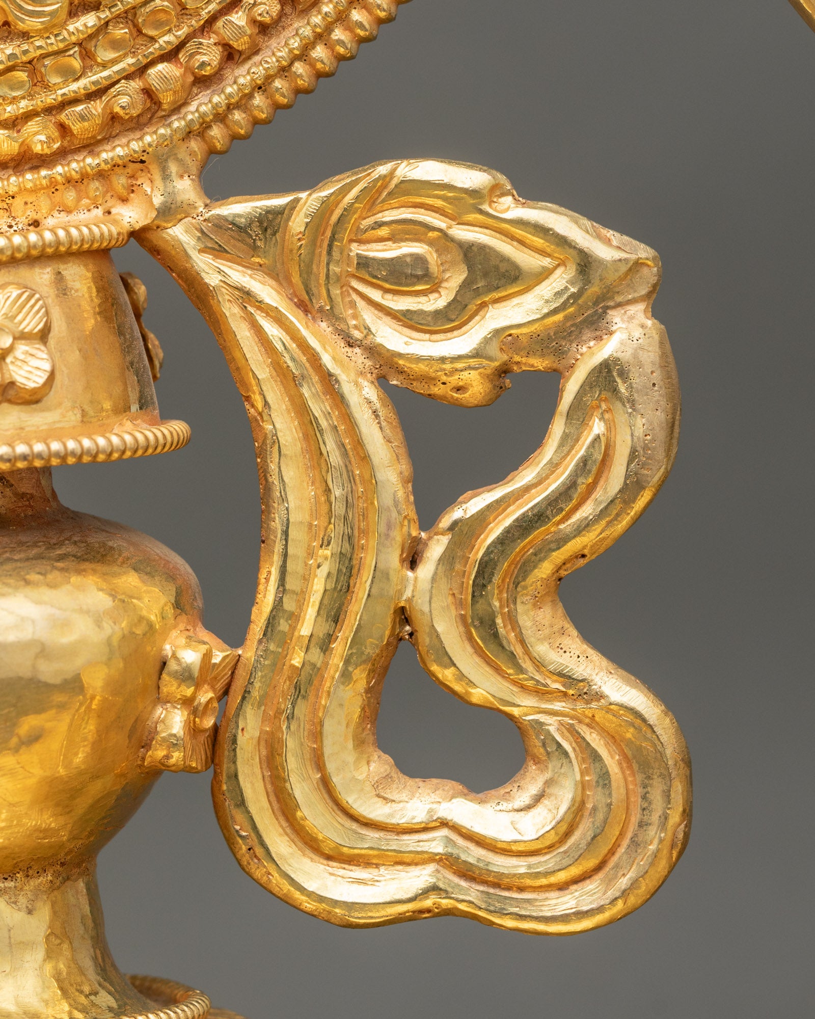 Dharma Chakra with Two Deer – Sacred Buddhist Decor from Nepal