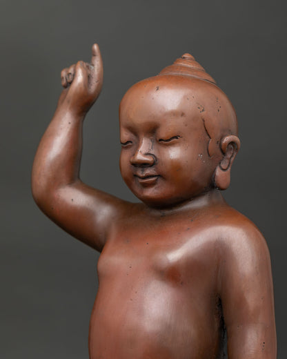 Oxidized Little Buddha Statue | Buddhist Zen Decor