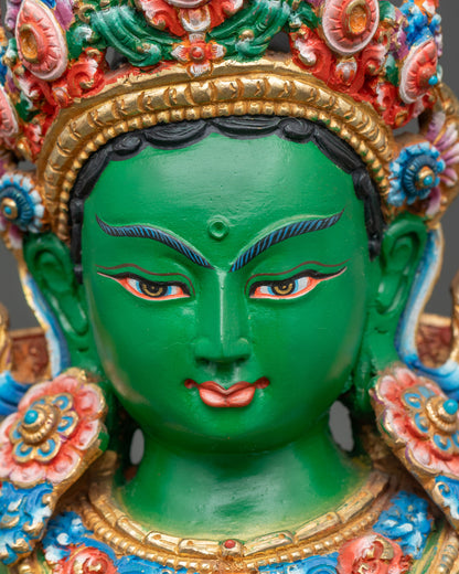Green Tara Statue | Handcrafted Nepalese Buddhist Sculpture