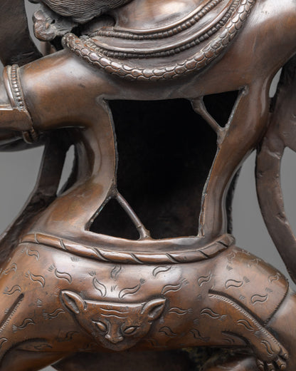 Handcrafted Oxidized Vajrapani Statue | Traditional Nepalese Sculpture
