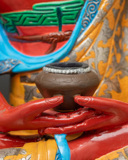 Amitabha Buddha and Five Dhyani Buddhas | Sacred Bodhi Tree Sculpture