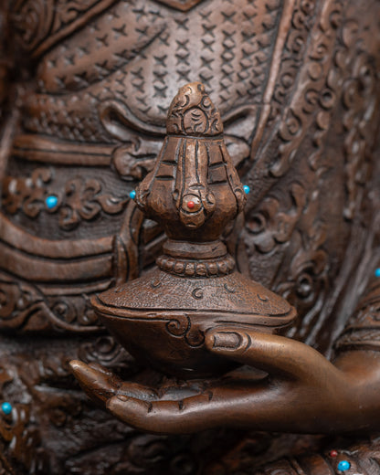 Divine Guru Rinpoche Statue | Traditional Himalayan Buddhist Art
