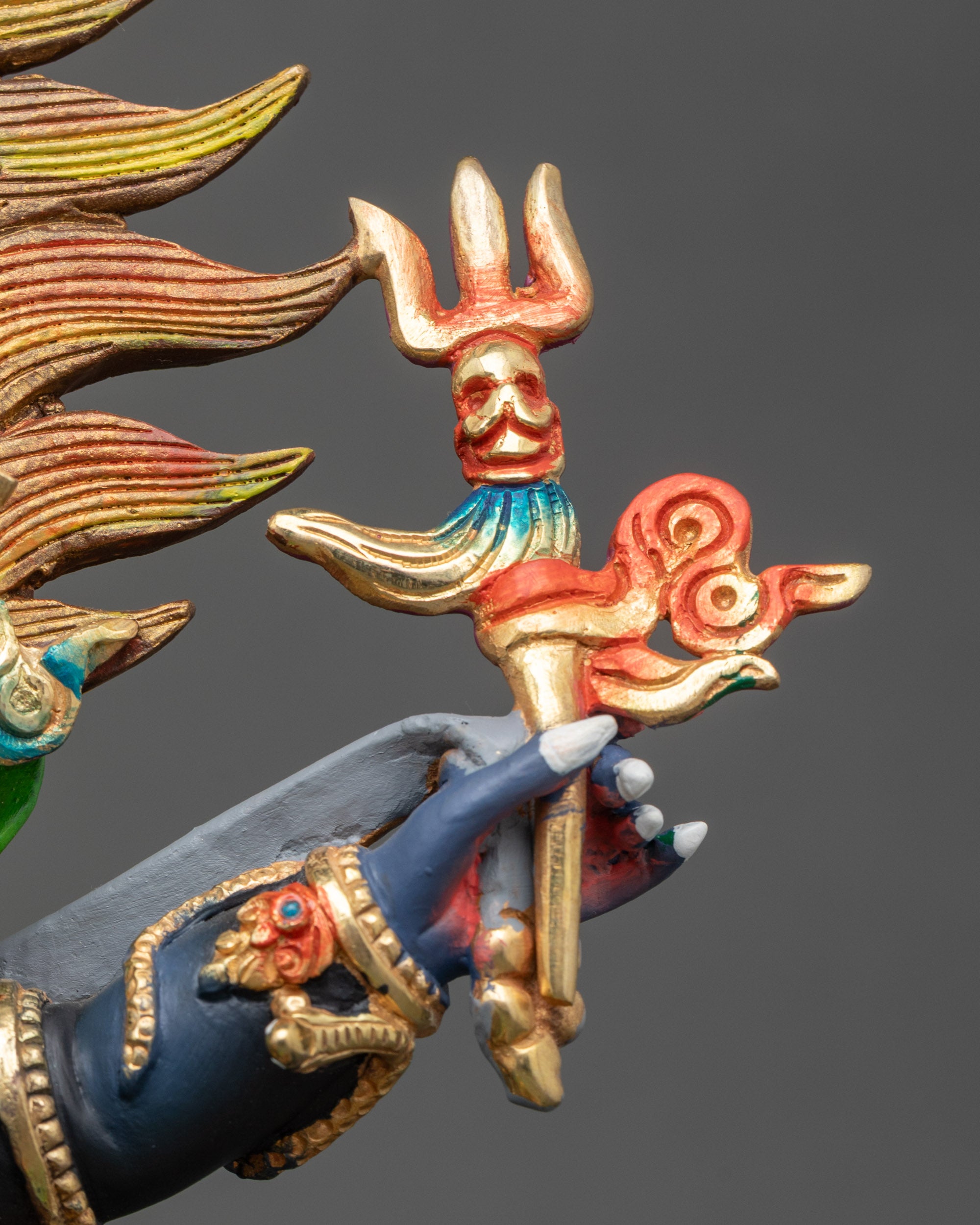 Six-armed Mahakala Sculpture | Tibetan Guardian of Wisdom and Strength