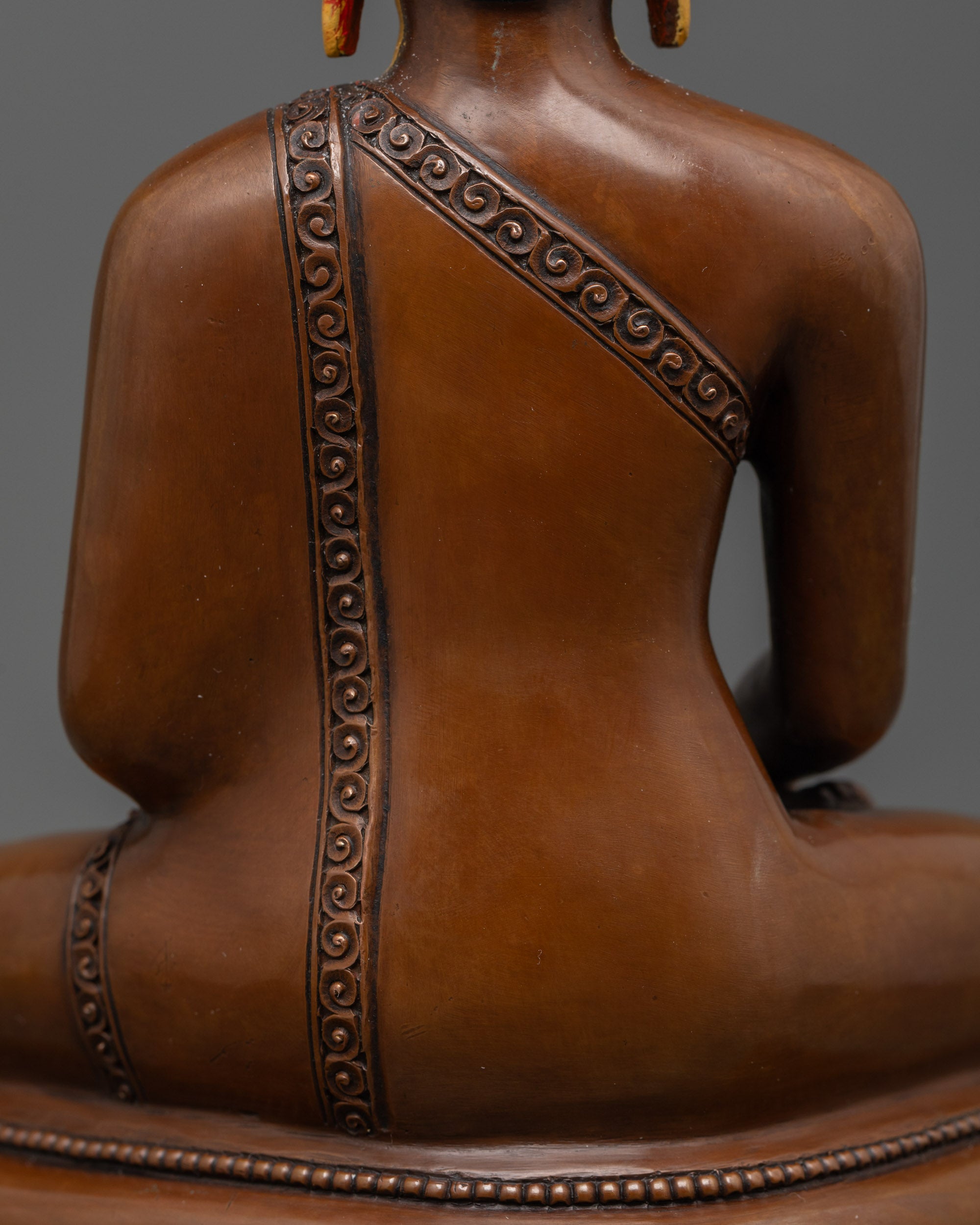 Oxidized Copper Shakyamuni Buddha Statue | Tibetan Buddhist Artwork