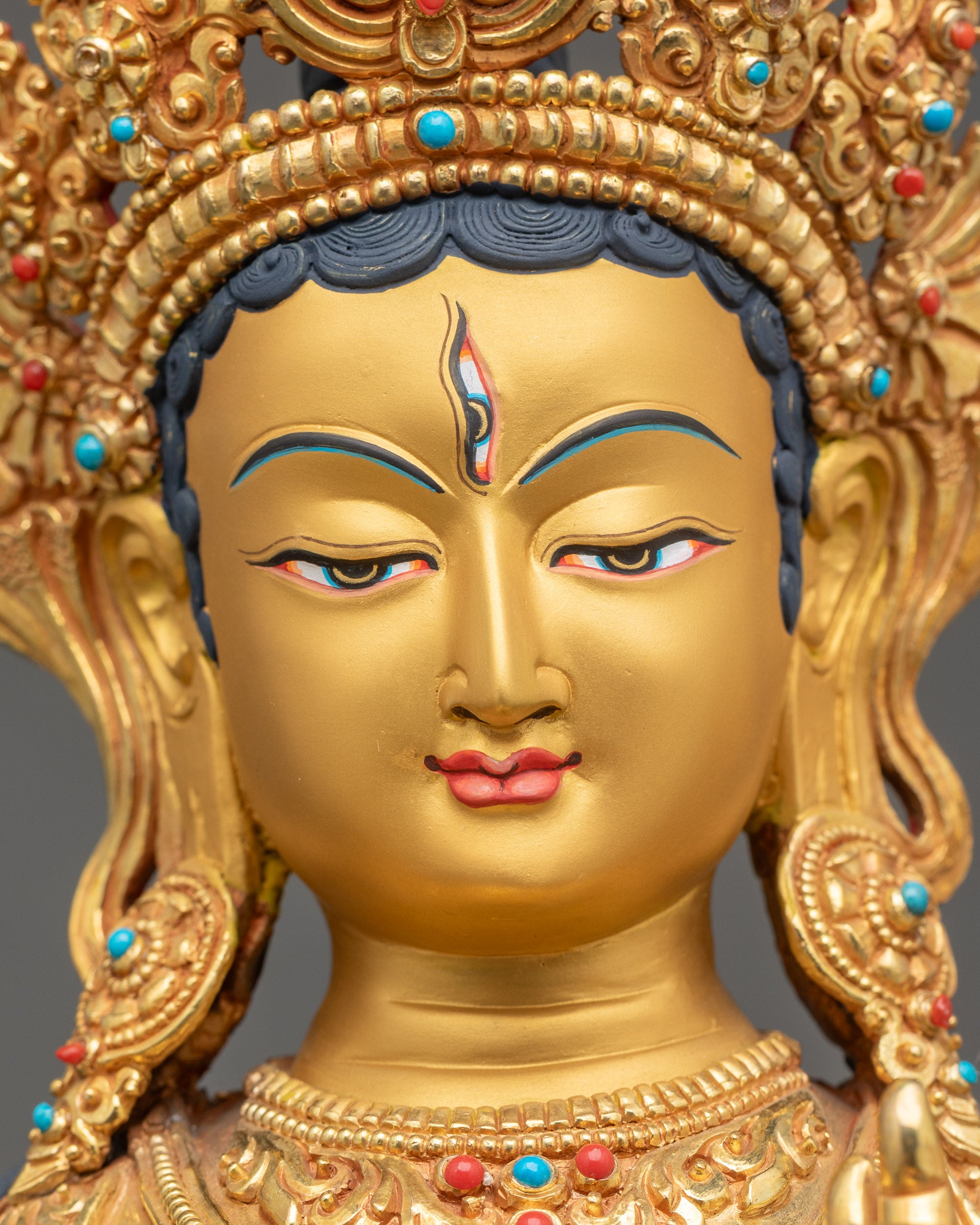 White Tara Sculpture for Meditation and Spiritual Practice