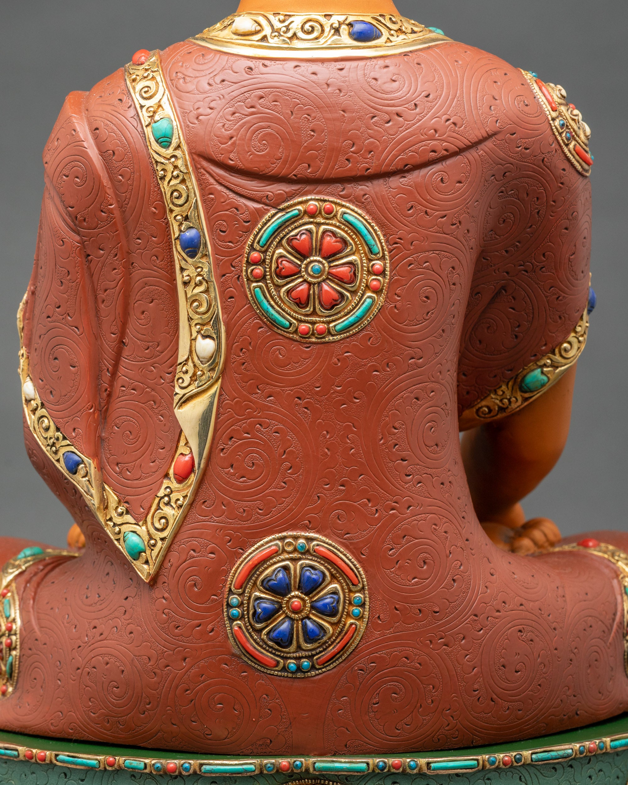 Yellow Buddha Statue | Spiritual Meditation Figurine from Nepal