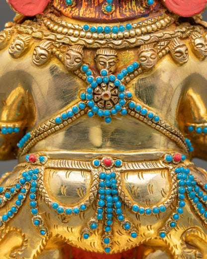 Premium Sakya Mahakala Statue | Traditional Buddhist Art