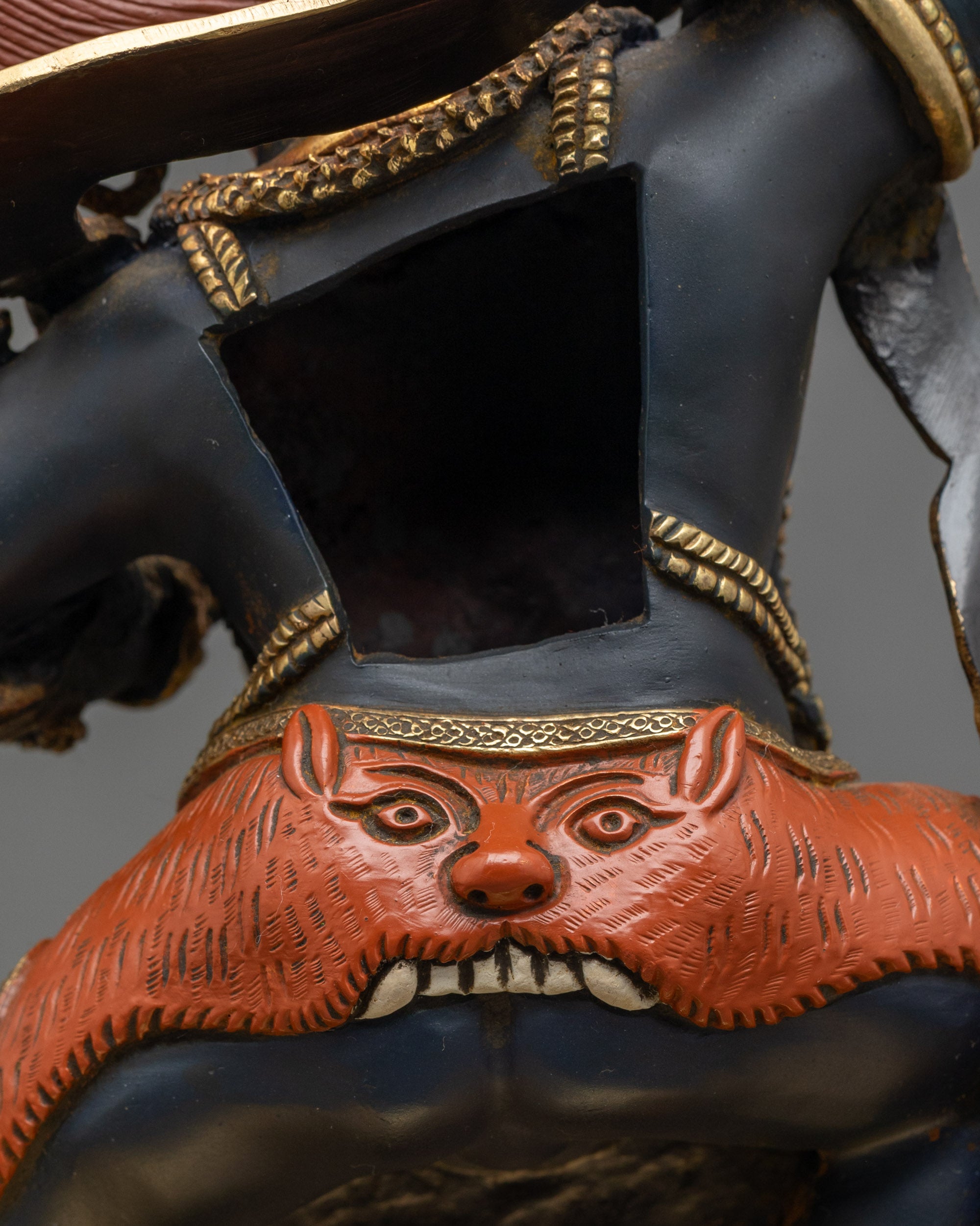 Hand-painted Vajrapani Statue | Wrathful Guardian of the Dharma