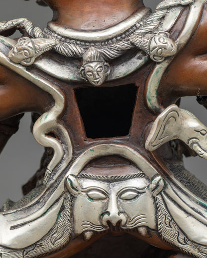 Wrathful Hayagriva Statue | Handcrafted  Copper Buddhist Deity