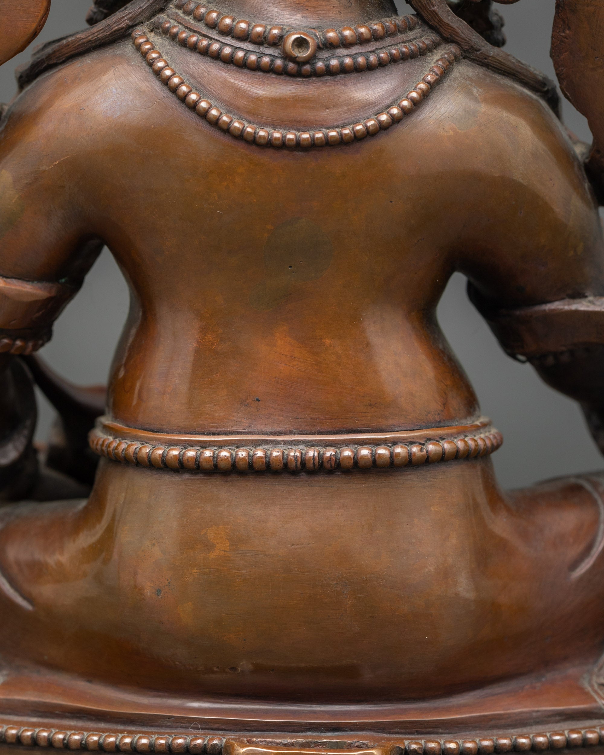 Dzambhala Altar Figurine | Traditional Himalayan Copper and Oxidized statue