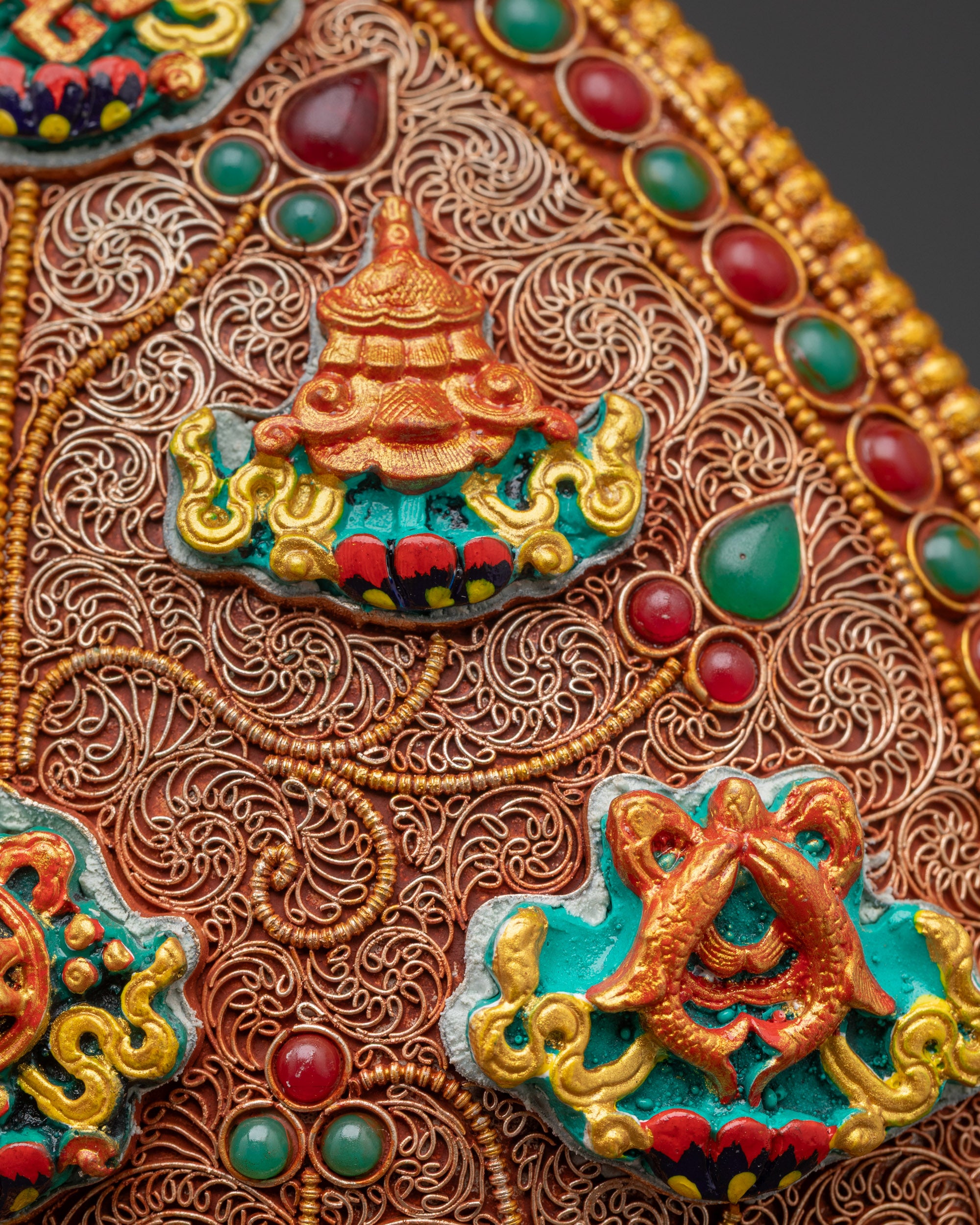 Handmade Tibetan Ashtamangala | Buddhist Symbols for Altars & Rituals