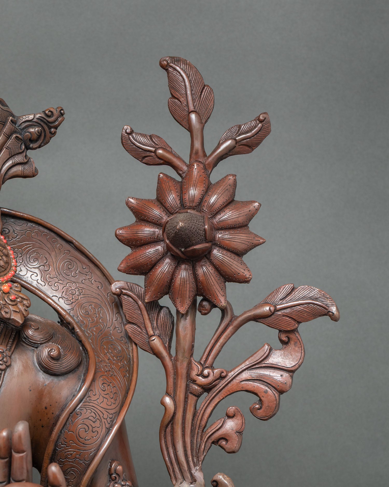 Grand Green Tara Statue | Oxidized Copper Buddhist Sculpture