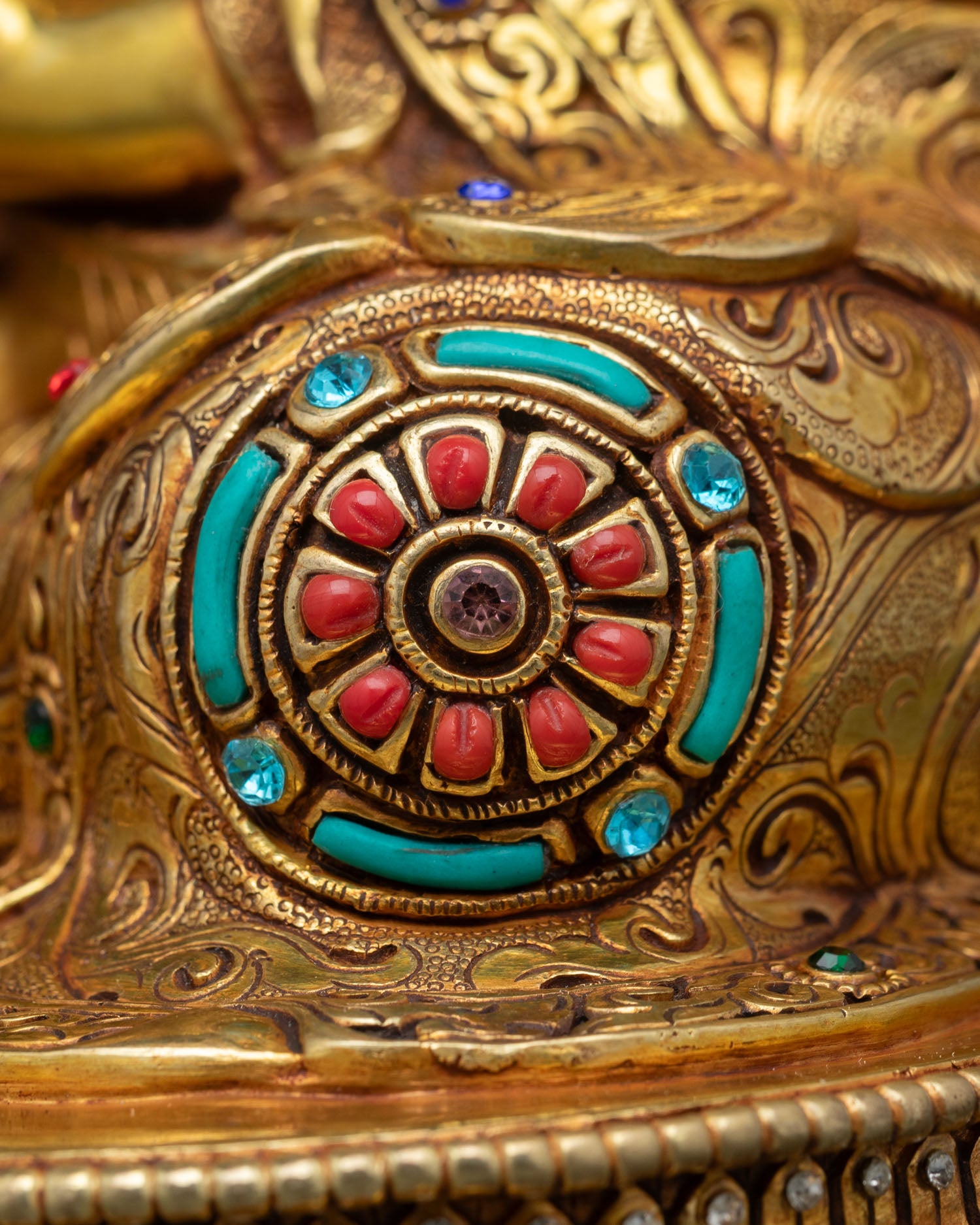 Tsokye Dorje Statue | Gold Fire-Gilded Tibetan Buddhist Figurine