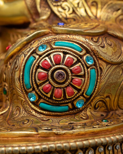 Tsokye Dorje Statue | Gold Fire-Gilded Tibetan Buddhist Figurine