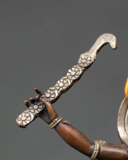 Oxidized Kurukulla Statue | Lost-Wax Copper Buddhist Sculpture