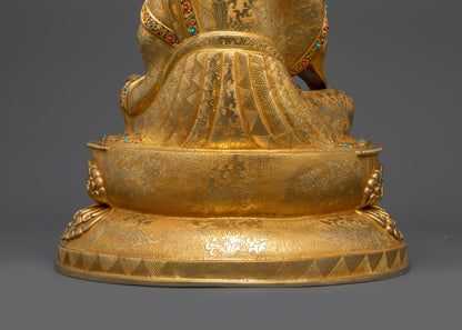 24K Gold-Gilded Tsokye Dorje Set | Traditional Lost-Wax Casted Statues