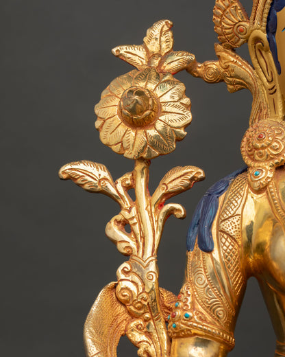 Green Tara Statue | Hand-Carved Nepalese Artwork