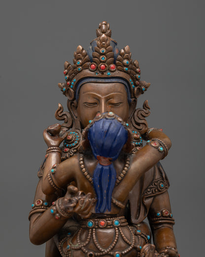 Tibetan Vajrasattva and Consort – Handcrafted Yab-Yum Statue