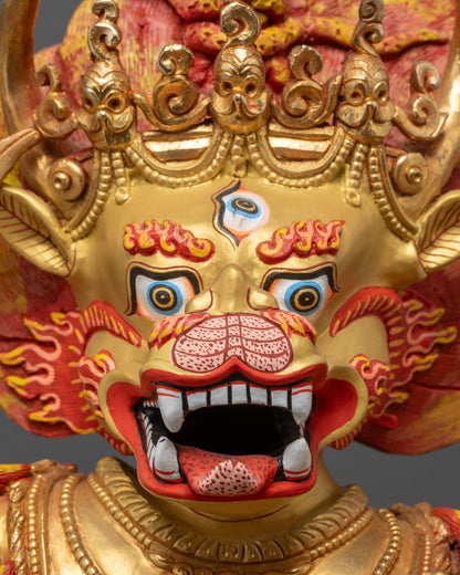 Grand Yamantaka Consort Statue | Wrathful God of Protection