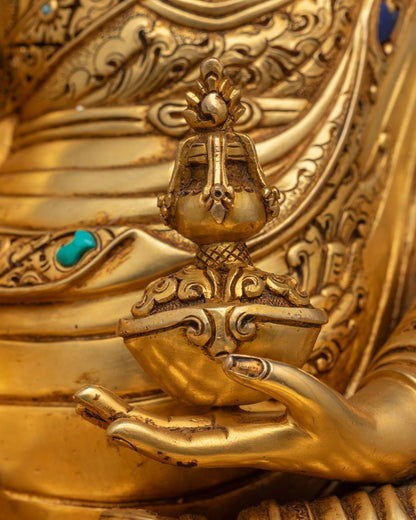 Statue of Guru Padmasambhava on Beautiful Throne | Master of Tantra