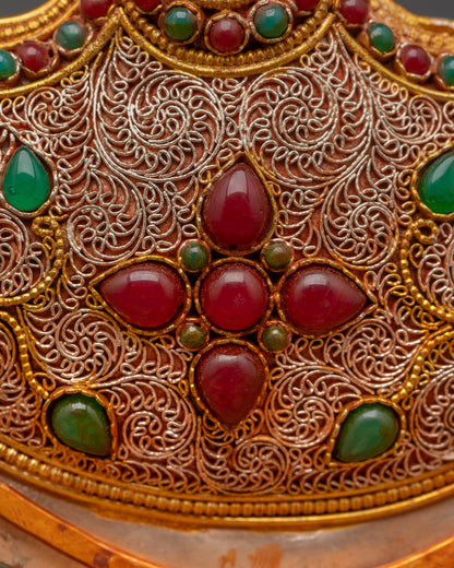 13" Hand-Carved Kartika Ritual Dagger with Throne | Ceremonial Tool