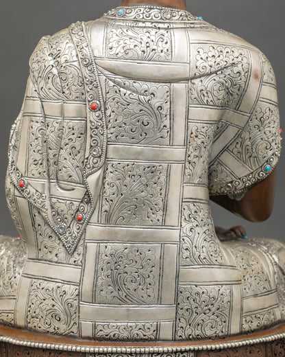 Oxidized Vairocana Buddha Copper Statue | Cosmic Buddha Figurine