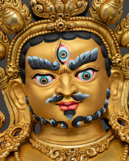 Dzambhala Statue | Hand-Carved Tibetan God of Wealth