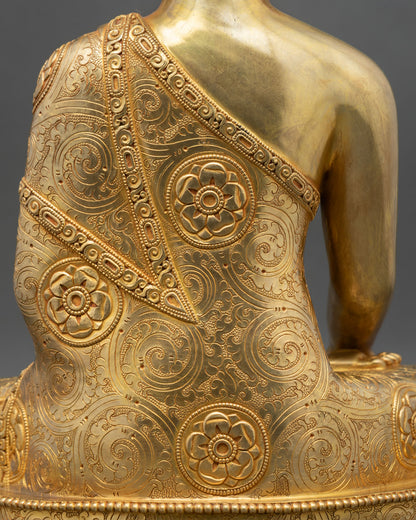 Buddha Shakyamuni – Handcrafted Copper Buddhist Sculpture