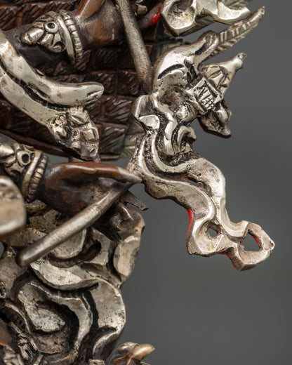 Wrathful Hayagriva Statue | Handmade Oxidized Copper Sculpture