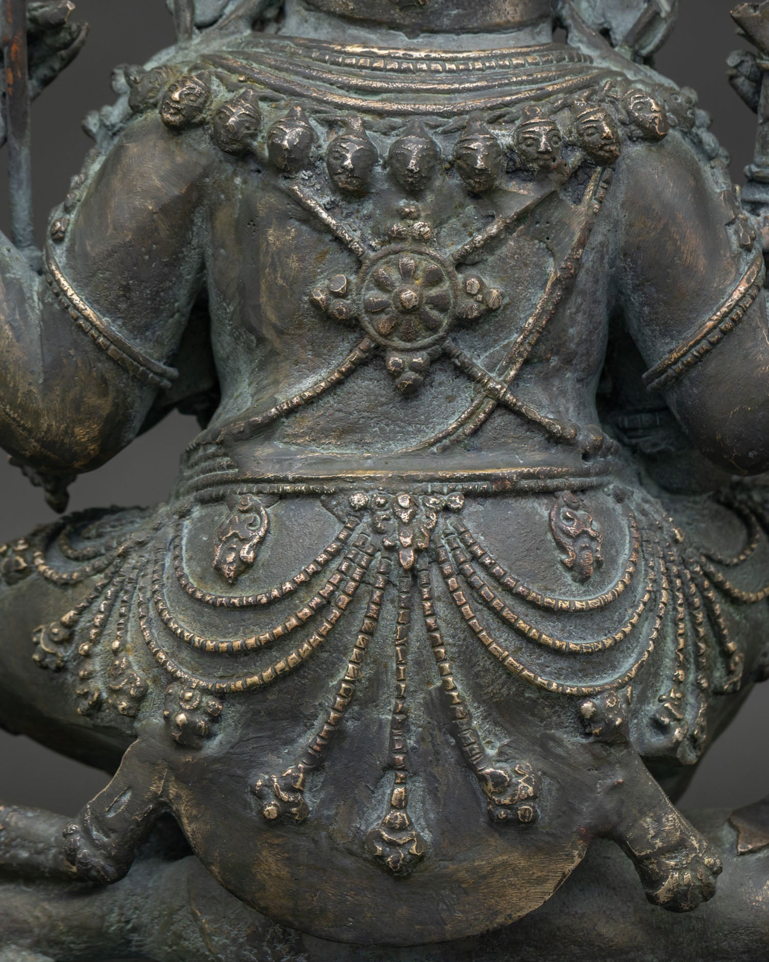 Four-Armed Mahakala Statue | Handcrafted Solid Bronze Figurine