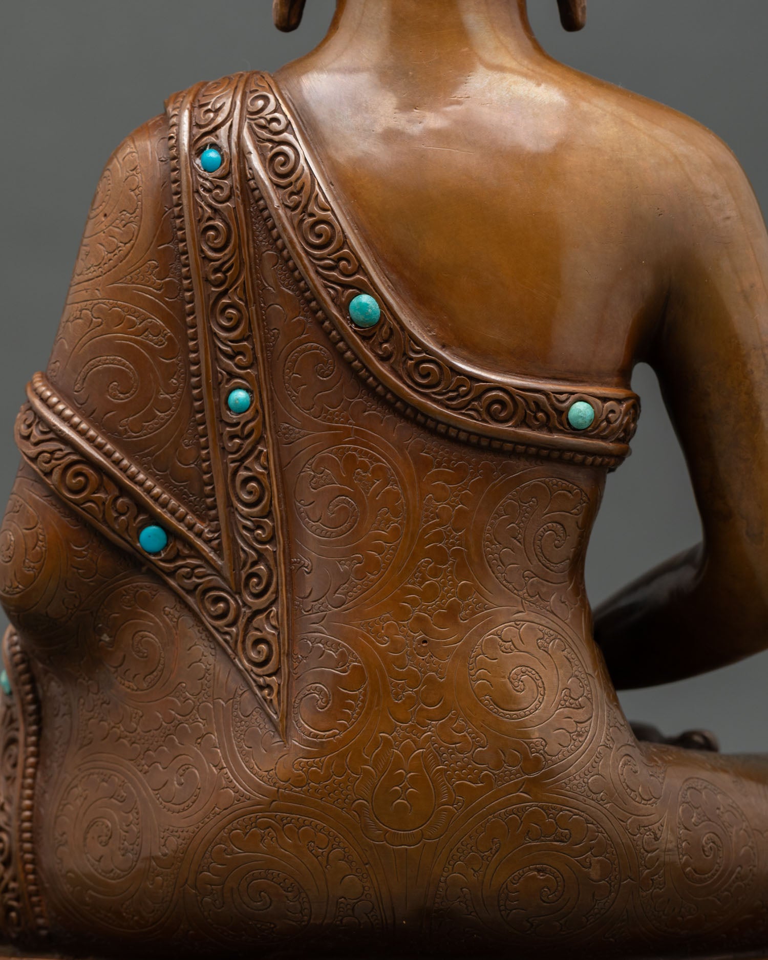 Amitabha Buddha Statue – Oxidized Copper Artwork