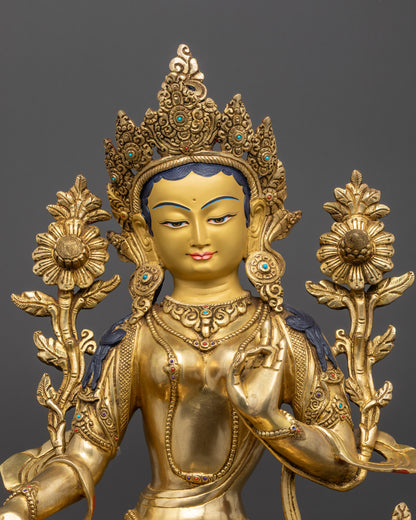 18" Meditation Statue of Mother Green Tara | Blessings of Compassion