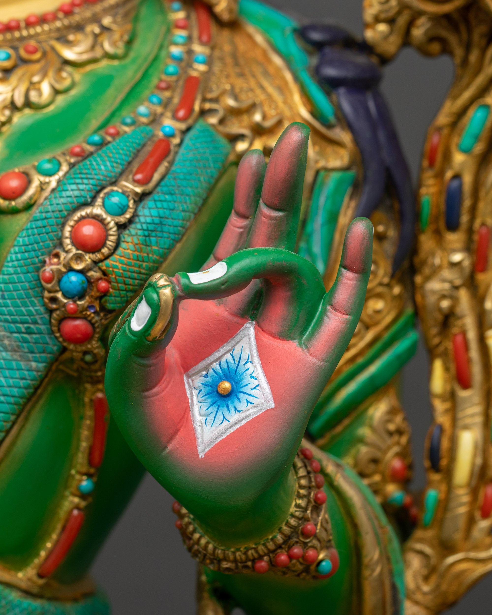 Green Tara Statue | Traditional Buddhist Art for Sacred Space