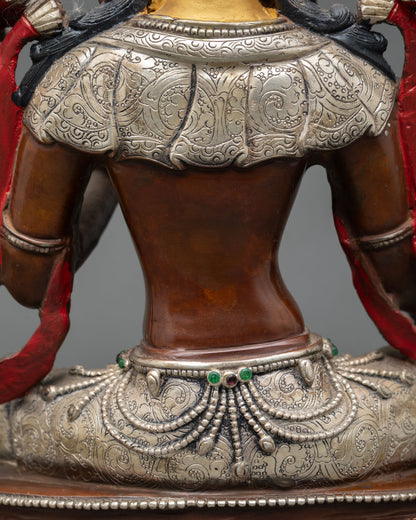 Handmade Green Tara Statue | Sacred Buddhist Art from Nepal