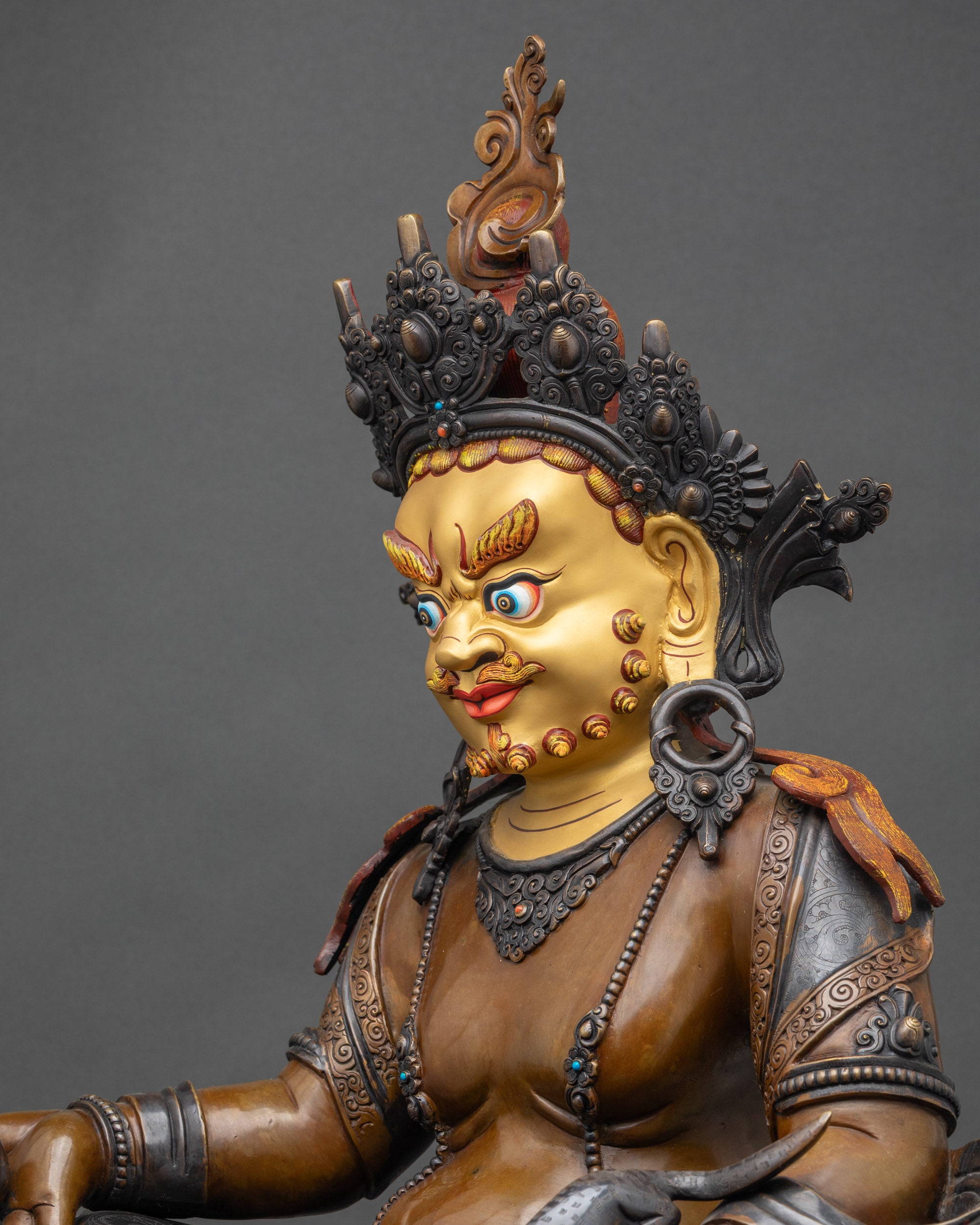 Nepalese Dzambhala Statue | Copper Craft for Wealth & Abundance