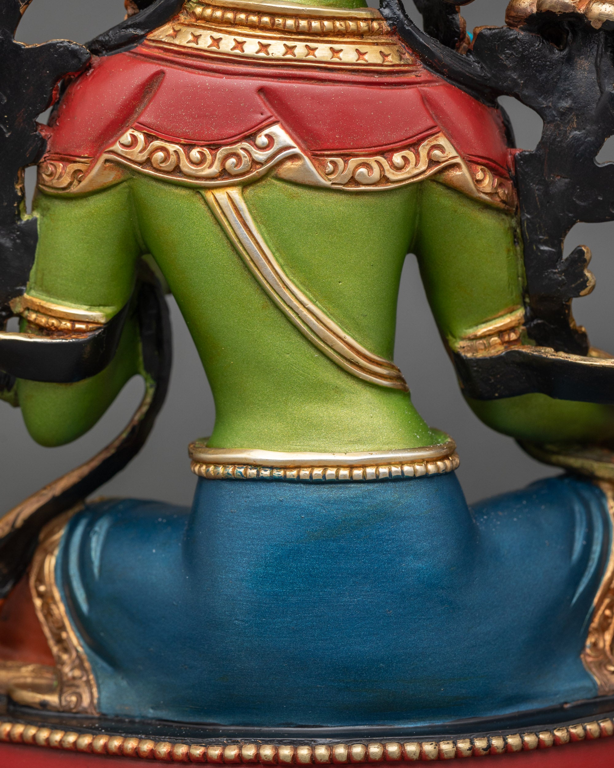 Vivid Green Tara Sculpture | Embrace Compassion and Protection
