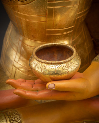 Rare Siddhartha Gautama Buddha Statue | High-Detail Gold Buddha Idol