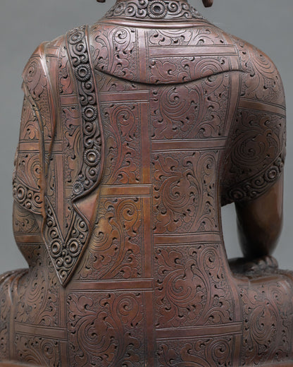 Buddha Statue | Oxidized Copper Meditation Sculpture