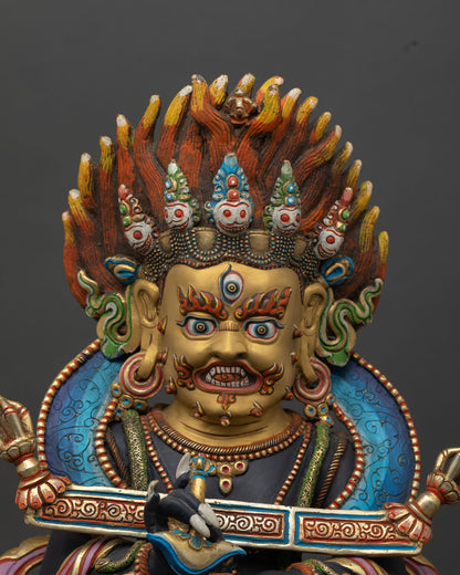 Sakya Mahakala Statue | Sacred Nepalese Artwork