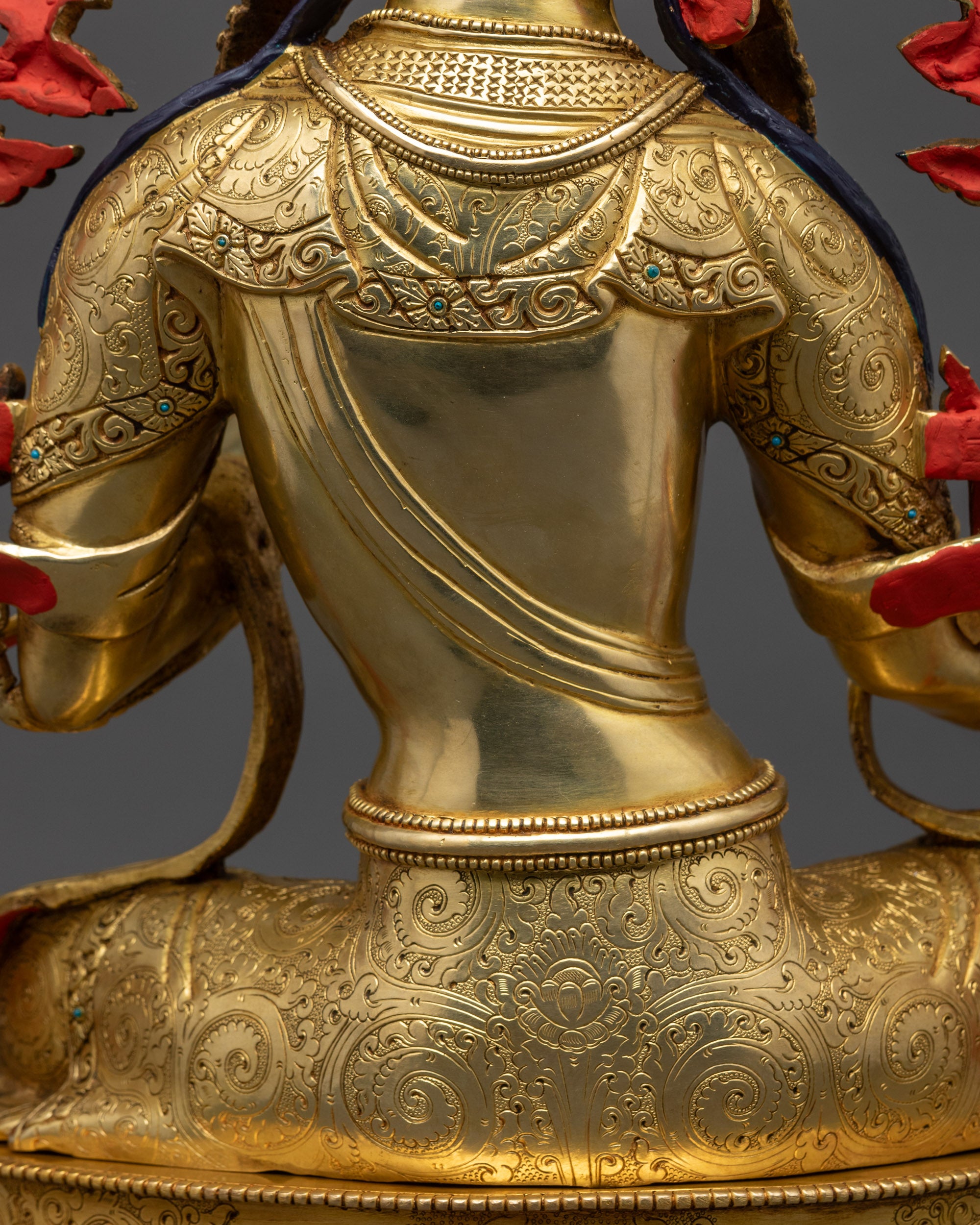 Handmade Green Tara Statue | Tibetan Buddhist Protector Meditation Art