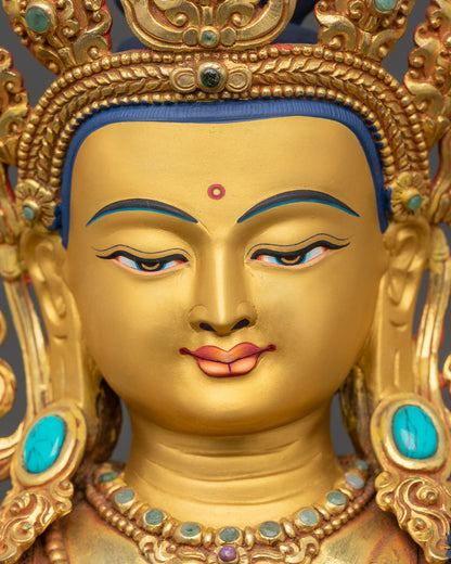 Chenrezig with Consort Statue | Representation of Compassion and Union