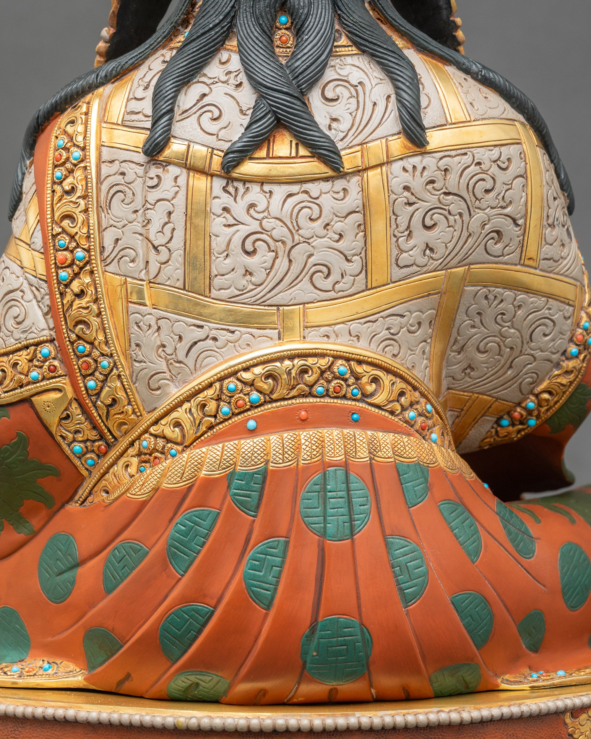 Guru Orgyen Norlha Statue | 24K Gold Fire-Gilded Copper Sculpture