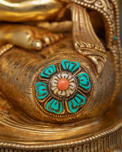 Buddha Shakyamuni | Nepalese Sacred Copper and Gold Statue