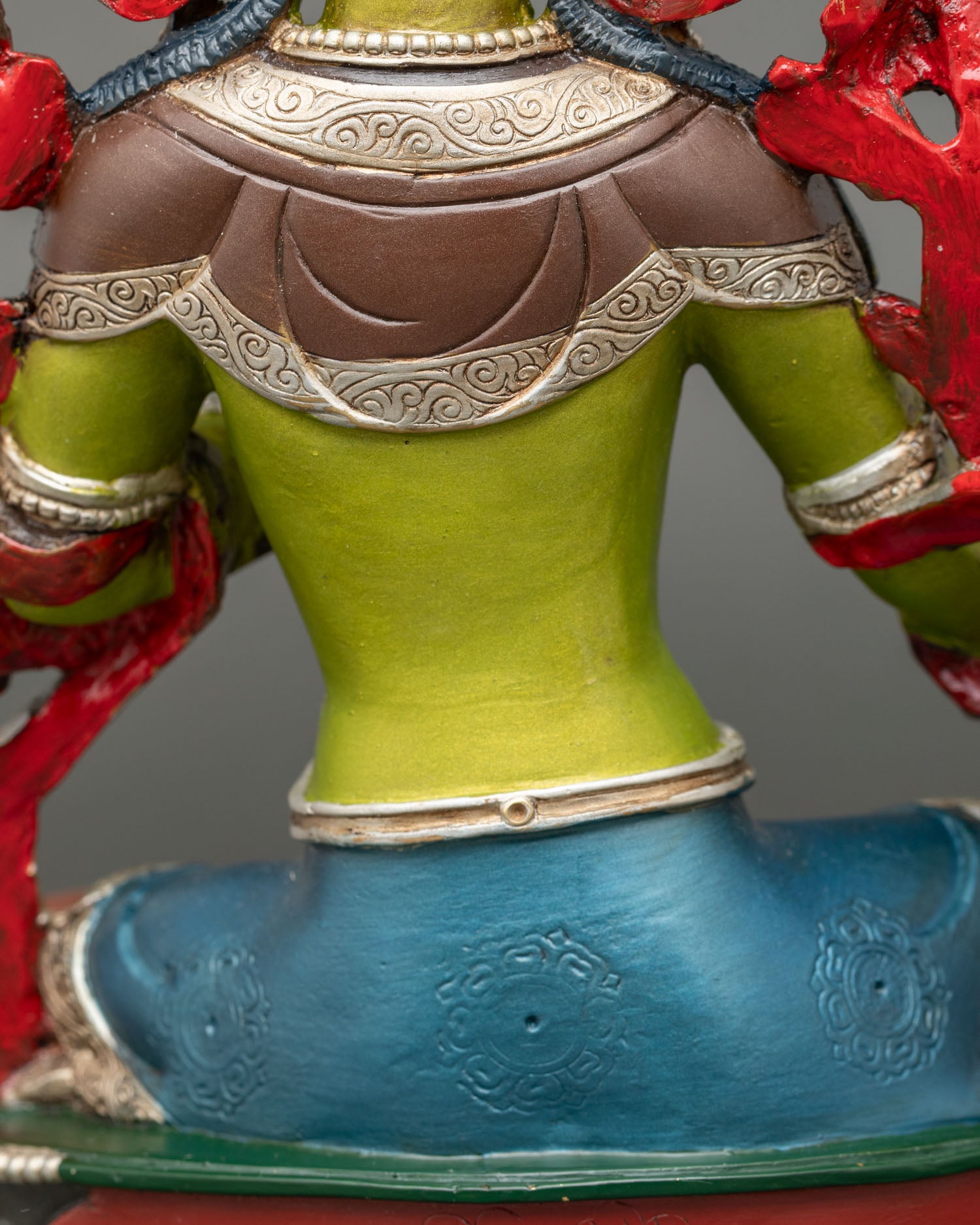 Green Tara Deity Statue | Hand-Painted Buddhist Figurine