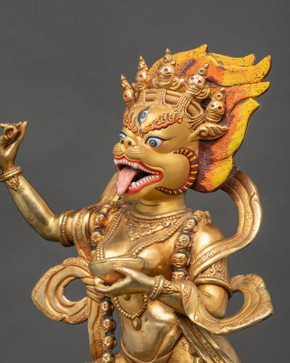 Fierce Simha Mukha Statue - Sacred Protector and Spiritual Guide